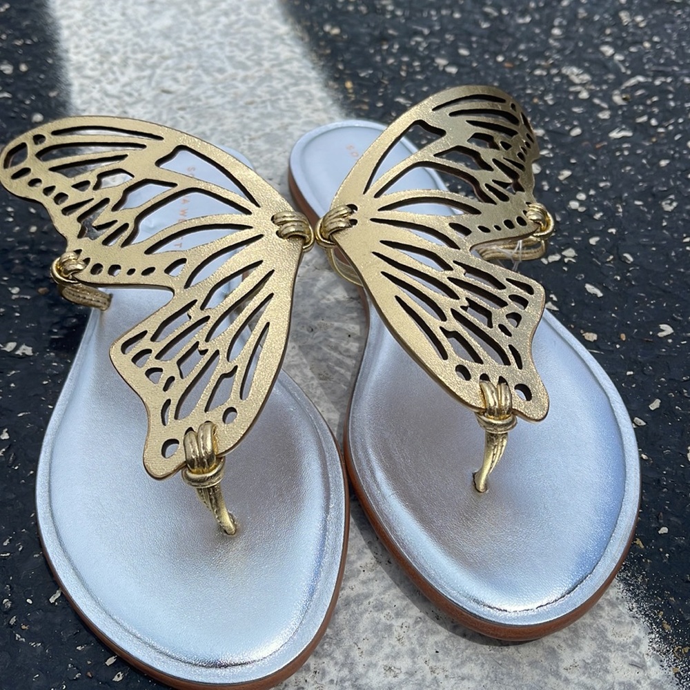 Brand new Sophia Webster Gold Talulah Flat Sandals